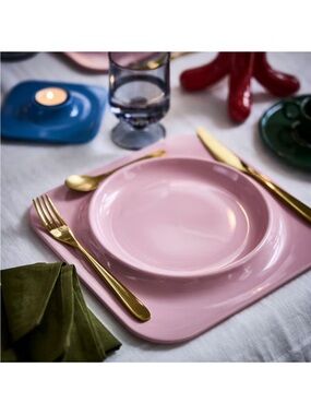 Gustaf Westman X IKEA VINTERFINT Plate, Pink (206.044.43) | New